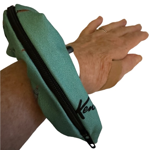 Ken Barbie zipper hair scrunchie hand made USA cotton rare print summer trend - Picture 3 of 5